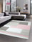 CARPETIA Moderner Teppich Kurzflor Wohnzimmerteppich Konturenschnitt Karo abstrakt Pastell rosa grau Taupe Größe 60x110 cm