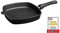 AMT Gastroguss Eckpfanne 28 x 28 cm, 5 cm hoch, mit BBQ-Boden, abnehmbarer Stiel, nicht induktionsgeeignet, Lotan® Antihaft-Veredelung, Gusspfanne (Aluguss), AMZN-E285BBQ-Z20B