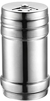 sourcing map Stainless Steel Dredge Salt/Sugar/Spice/Pepper Shaker Seasoning Cans with Rotating Cover 79mmLx44mmD