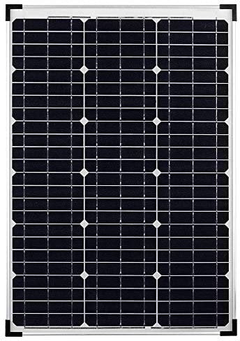 TEMPO DI SALDI Photovoltaik-Solarpanel, Monokristallin, 50 W, 21 V, mit Klemmzangen