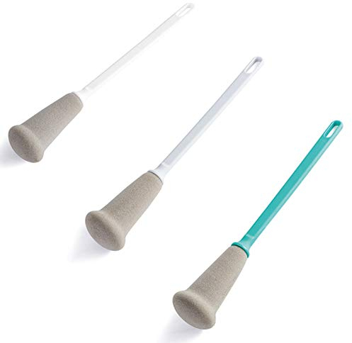 Schwammbecherbürste,Langem Griff Schwamm Bürste,Langgriff Küchenglas Thermoskessel Babyflaschenbürsten Spin Washer Dekontamination