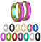 Treuheld® | Schmale Creolen Ohrringe aus Edelstahl | Bunt/Regenbogen | Größe: 2mm x 10mm