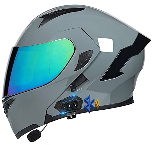 CNNGU Klapphelm Motorradhelm, Bluetooth Integralhelm, Mit Doppelvisier, ECE Genehmigt Motorrad Full Face Helm, Atmungsaktiv Und Komfortabel, Für Erwachsene, Frauen Und Männer