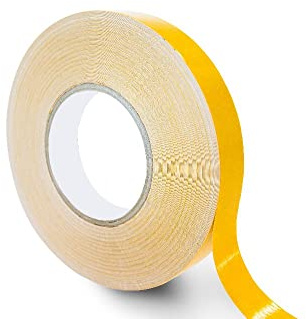 RS PRO F30 Kunststoff-Klebeband doppelseitig, Gelb, Stärke 0.245mm, 19mm x 50m