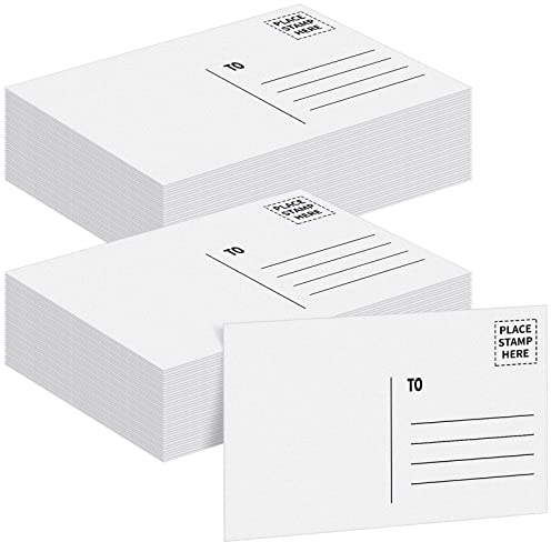 Sabary 300 Pcs Blank Postcards for Mailing 4x6 Printable 250 Gsm, White