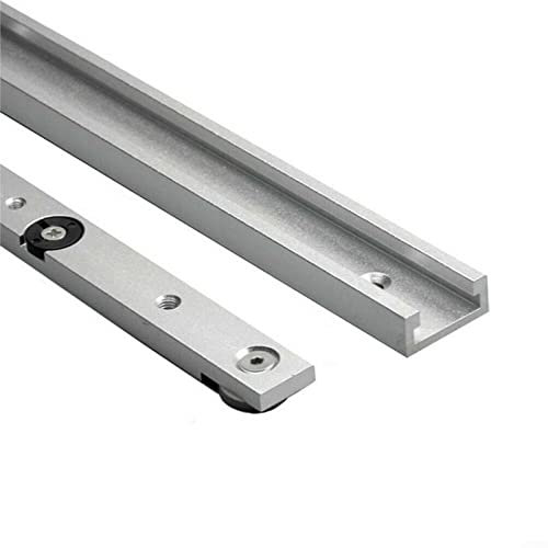 PETSTIBLE Barra de inglete de aleación de aluminio con ranura en T y barra de inglete deslizante para sierra de mesa para carpintería DIY (barra de inglete de 300 mm)