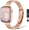 NicMool Donna Cinturino per Apple Watch 38mm 40mm 41mm 42mm, Cinturino Sottile in Metallo per Apple Watch Series 10 42mm/iWatch Series 9/8/7/6/5/4/3/2/1/SE - Oro Rosa