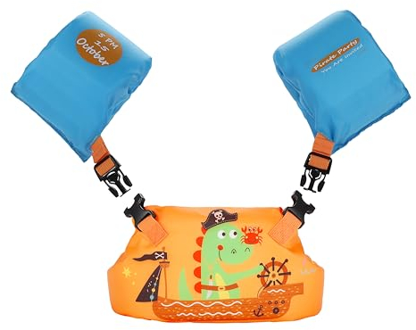 vveWin 3 in 1 Schwimmweste für Kinder mit Sicherheitsschnalle Abnehmbare Ärmel für Kleinkinder Mädchen