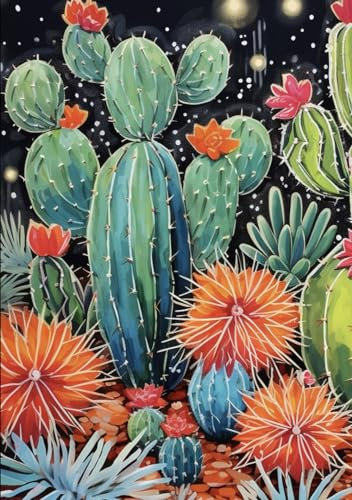 QUADERNO CACTUS PIANTE GRASSE SUCCULENTE: 200 PAGINE A RIGHE