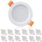 EXTRASTAR LED Einbaustrahler Flach LED Spots Strahler Deckenspots Deckenstrahler für Badezimmer Küche Wohnzimmer, 9W 3000K Warmweiß 12 Stk.