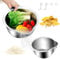 2 piezas Cesta de Drenaje para Verduras Coladore de Acero Inoxidable, 27cm Colador Acero Inoxidable para Lavar Arroz, Escurridor pasta, Para Escurrir y lavar o Conservar Verduras, Frutas, Cereales