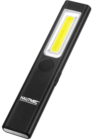HAUTMEC Pocket EDC Torch Rechargeable 200 Lumens Slim Flat Torch Magnetic 3 Modes Mini Led Flashlights for Work Light HT0379-UK