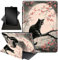 for Amazon Fire HD 10 Tablet (2017 and 2019 Releases,with 7th and 9th Generations) Case,360 Degree Rotating Stand Smart Protective Cover Case,for New Fire HD 10 10.1 inch,Black Cat and Cherry