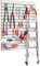 VEVOR Panneau à Lattes Mural Garage, 1220x1220 mm, Panneau Rangement Outils en MDF avec Conception Modulaire, Porte-outils Muraux pour Affichage, Organisation, Stockage, Atelier, Artisanal, Blanc