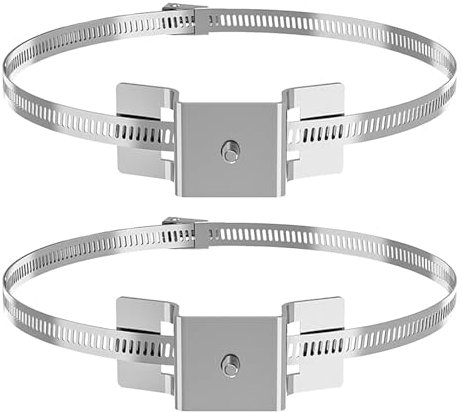 Rrlihjgu Pole Clamps Brackets - Street Sign Mounting Bracket,Adjustable Metal Hardware for Cameras Mailbox Solar Panel Water Heater