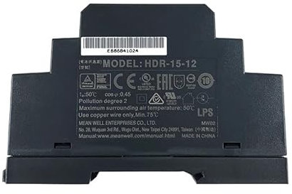 JMVLVLOA HDR-15-48 15w Ultra-Thin Stepped DIN Rail Power Supply