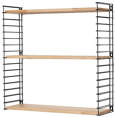 Tomado ESTANTERIA 3 PISOS Negro-Madera