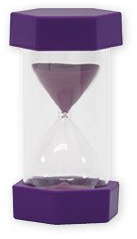 TimeTex Sanduhr, 12 cm hoch, 6,5 cm Durchmesser, 20 Minuten, X-Groß, Lila