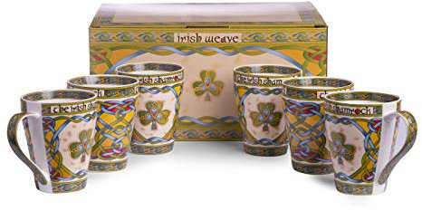 Royal Tara Irish Shamrock Geschenkbox Teeset mit Sechs Tassen
