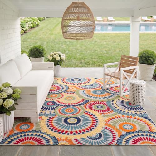 SAFAVIEH Modern Wohnzimmer, Esszimmer, Schlafzimmer - Cabana Collection, Mittlerer Stapel, Blau und Elfenbein, 244 X 305 cm