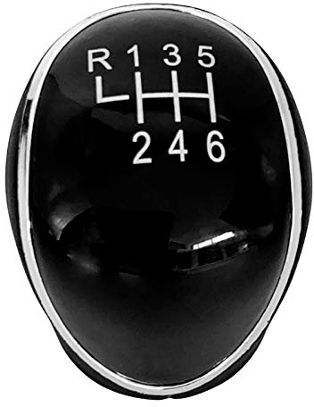 6-Gang-Schaltknauf, Schalthebelknopf Steuerknüppel Kopf für Focus Mk2 Kuga Mondeo Mk4 S-Max C-Max Auto-Schalthebel schwarz 1798600