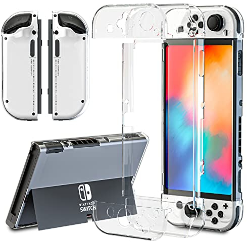 Upgraded Switch OLED Clear Case, Switch OLED Schutzhülle, Switch OLED Hard Case - Switch OLED Zubehör