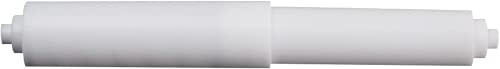 U-K Portarrollos de papel higiénico, plástico, diseño moderno, cilíndrico, eje con resorte, color blanco