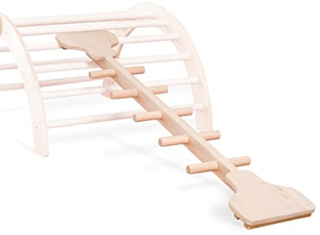 Ehrenkind® Sprossenbaum Affensteg Hühnerleiter Pikler Art | massives Buchen-Holz | Der Sprossenbaum ist EIN Addon für Sprossendreieck Klettergeruest Kletterdreieck für Babys und Kinder…
