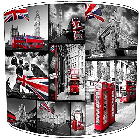 Premier Lighting Ltd British London (36) Lampenschirm für Tischlampe in 3 Größen - kostenlose Personalisierung