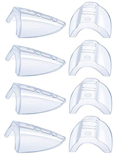 4 Pairs Side Shields for Eyeglasses Safety Glasses Protection Flexible Transparent Clear Glasses Side Shields Slip on Side Shields for Small to Medium Eyeglasses
