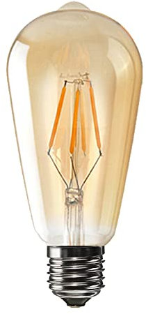 LEDSone Edison LED Lampe E27 (4W) 2600K Retro Birne, Warm, 1 Stück