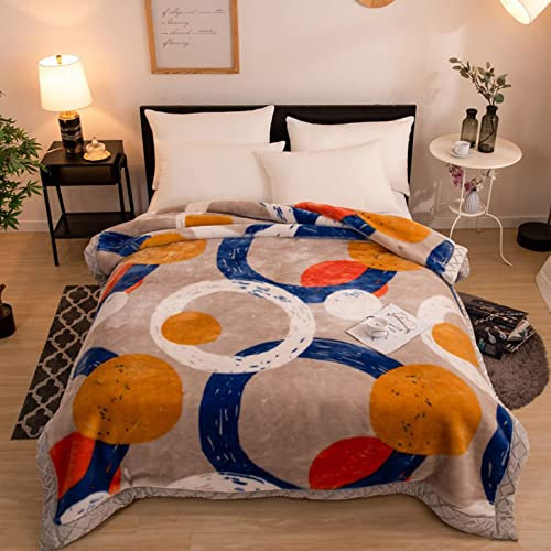 LGYKUMEG Kuscheldecke Koreanischen nerzdecke 200x230cm,Flauschige Decke,Kunstfell Wolldecke Überwurfdecke, wohlige und Wärme 2-lagige wendbar Kuscheldecke,4kg
