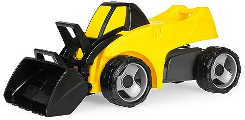 Lena 02145 GIGA Trucks Aufsitzschaufellader Pro X, robuster Schaufellader mit großer Sitzfläche, stabilen Stahlachsen