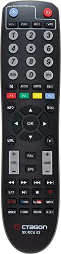 Octagon Original Fernbedienung RCU 03 für SX88 4K - Remote Control - lernbar für Ihr TV - passend auch für SX87, SX88, SX89, SX887, SX888, SX889, SF8008 Single Twin Combo, SFX6008, SFX6018