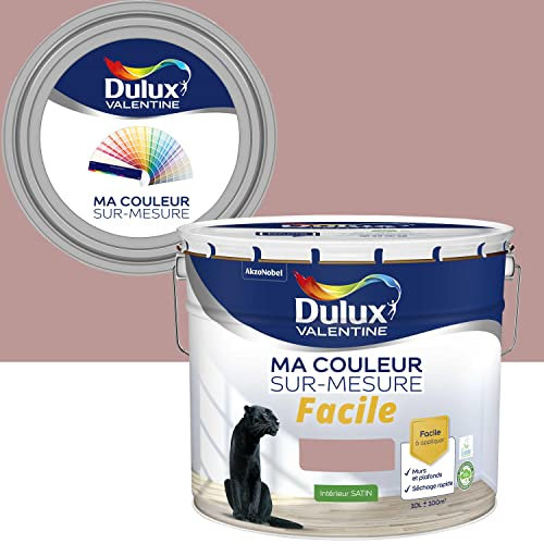 Ma Couleur Sur-mesure par Dulux Valentine – Peinture Intérieure Murs, Plafonds, Boiseries - Facile à appliquer - Satin Vieux Rose 10 L