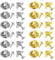 Verschlussstifte,100 Paar Sicherungsstift Schmetterling Pin Clutch Verschlüsse Butterfly Clips Pin Anstecker Pin Backs,für DIY, Krawatten, Jacken, Hüte, Taschen(Silber + Gold)