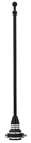 Ronyme Mât de Drapeau de Moto Support de mât de Drapeau Support de Drapeau Multifonction Universel Support de Drapeau latéral arrière Pratique Robuste pour, Noir