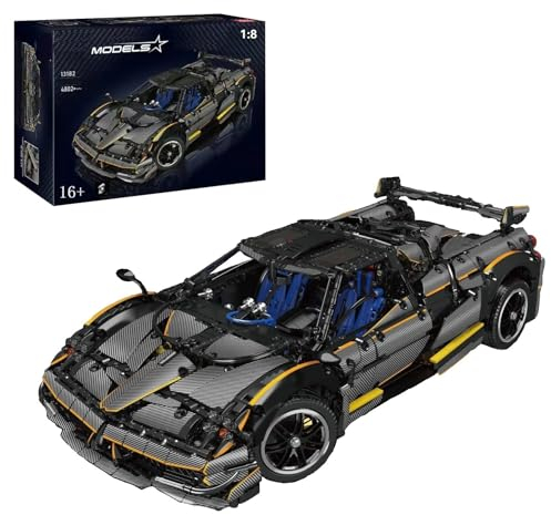Technik Auto, 1:8 Groß Automodell Bausatz, 4802 Teile Klemmbausteine Auto MOC Set