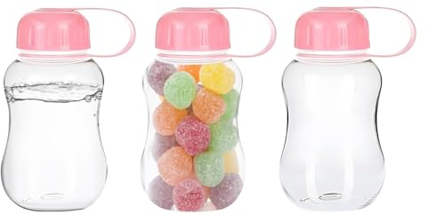 cailiya 3PCS Botella de Agua,Botella de Agua Deportiva,Taza de Plástico Portátil,Mini Taza de Mano con Cuerda,Adecuado para Caminatas al aire Libre Camping,Viajes,Deportes