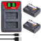 Pickle Power 2 Batterie NB-2L NB-2LH et Chargeur Double USB avec écran LED pour Canon Digital Rebel XT XTi PowerShot S80 S70 S60 S50 S45 S40 S30 G9 G7 VIXIA HF EOS 400D 350D