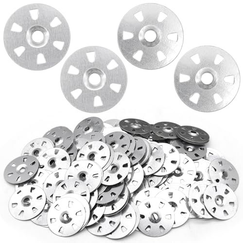 KtbeYTi 500 Pièces Rondelle 35 mm en Galvanisé Rondelles Planches à Isolation Rondelles de Fixation Isolation Thermique, pour Renforcé la Fixation