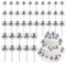 Blumomon 40Pcs Silver Balls Cake Topper DIY Cake Insert Toppers Ball Cake Picks Cupcake Topper for Birthday Party Baby Shower Wedding Cake Decoration