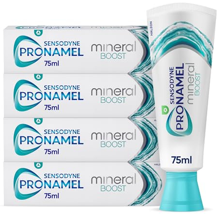 Sensodyne Pronamel Mineral Boost Enamel Care Toothpaste for Sensitive Teeth, Cavity Protection, Refreshing Peppermint, 75ml (Pack of 4)