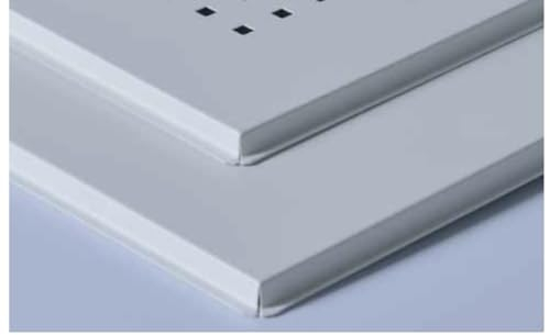 ITP Akifix SM02W.F0 Deckenpaneele aus Metall, weiß, 60 x 60 x 0,9 cm - glatt ungelocht - Packung mit 20 Paneelen - insgesamt 7,20 m² - Lay-in Rand 24
