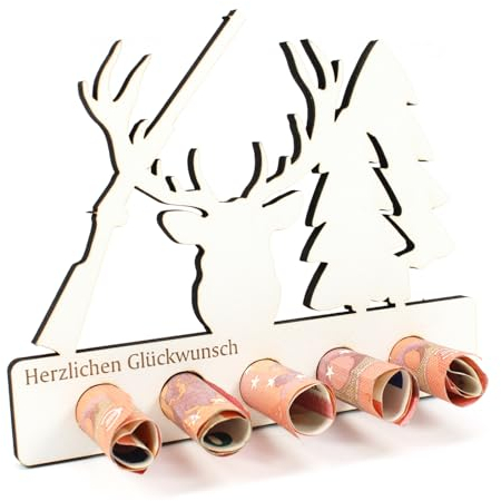 Dekolando Geschenk Jagd Jäger Jägerin Personalisierte Geschenke Geldgeschenk Jagdschein Jagdprüfung Hirsch Hirschkopf Hunting