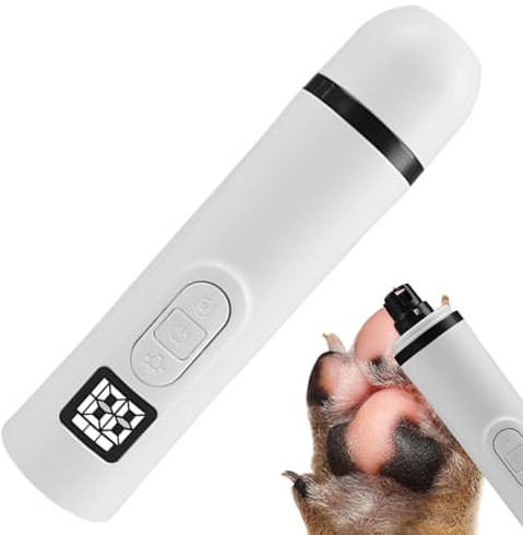 Recortador de uñas eléctrico para mascotas,Amoladora de uñas eléctrica para mascotas | Herramienta silenciosa para el cuidado de cachorros con 3 modos - Molinillo de uñas para perros y gatos con luz L