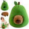 SKIKHN Animales De Peluche Capybara, Capybara Aguacate, Juguete De Peluche Capybara, Linda MuñEca Capibara De Peluche con Aguacate, Capybara Juguete De Peluche Capybara para Dormitorio (Verde)