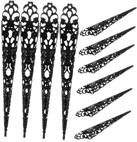 OSOLADY 20stücke Halloween Fingernagel Tipps Krallen Ringe Für Cosplay Dekorative Kunstfingernägel Für Partys Und Kostüme Langlebig Und Leicht Für Aufführungen Und Karneval