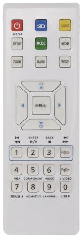 Telecomando di Ricambio Adatto Per Acer Projector H5360BD H5380BD H5382BD H6510BD H6517ABD H6517BD H6517ST H6520BD H7550BD H7550BDz H7550ST P1173 P1320W P1340W P1380W P1383W