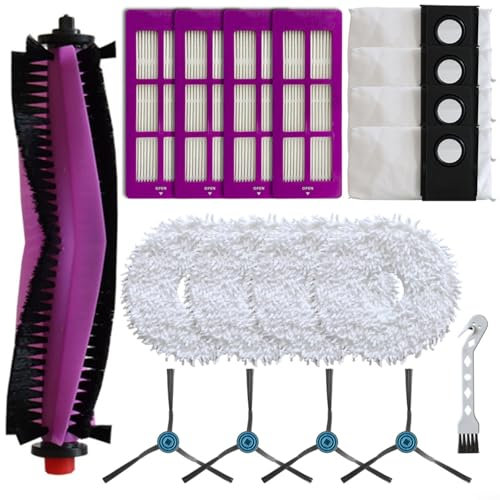 Puupaa Pièces de rechange pour aspirateur Eureka J15 Pro pour robot Ultra, accessoires brosse principale, brosse latérale, chiffon serpillère, sac à poussière, filtres HEPA, brosse de nettoyage (A)